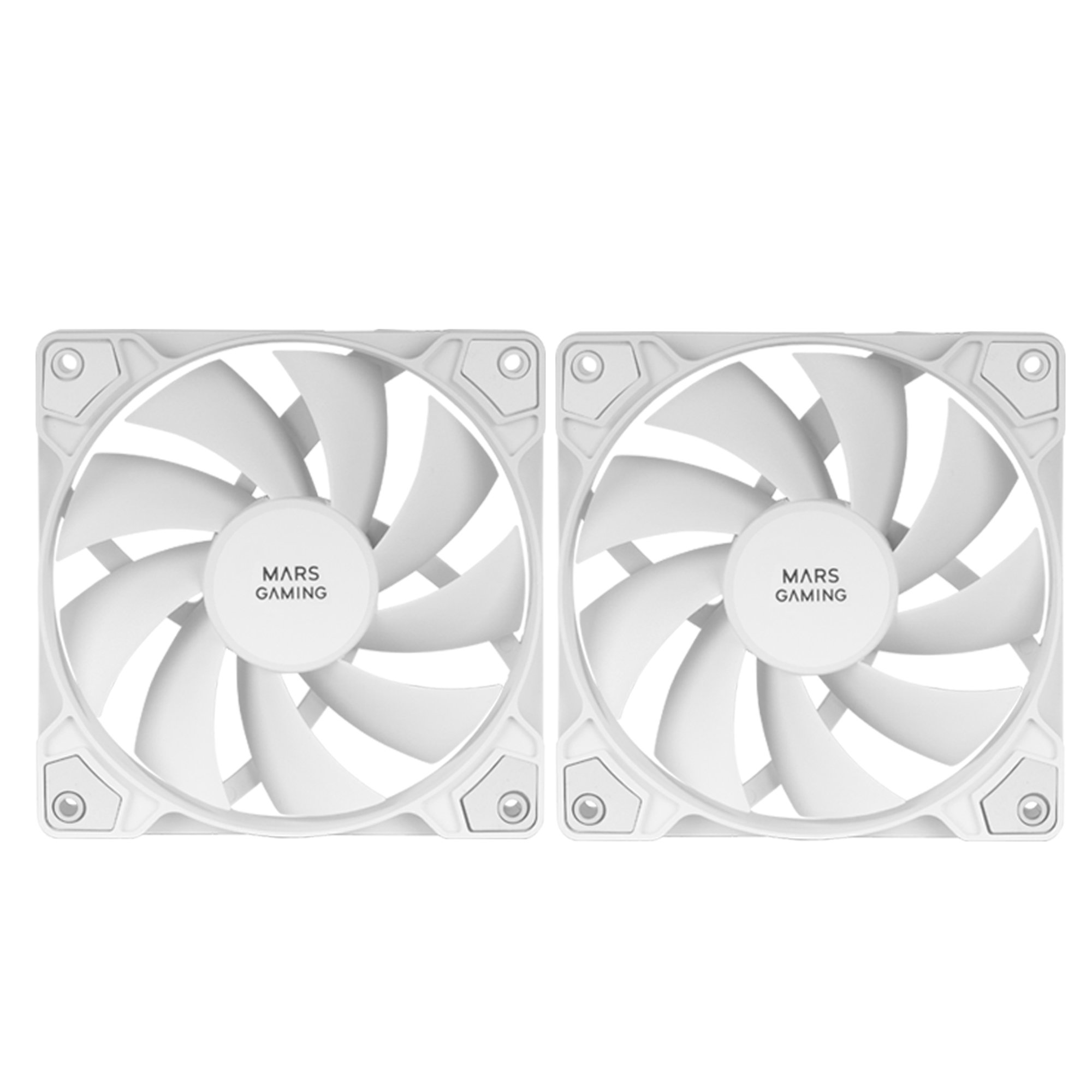 MARS GAMING MF-PROX2 White — Kit 2 ventiladores silenciosos FDB — vista detalle 1