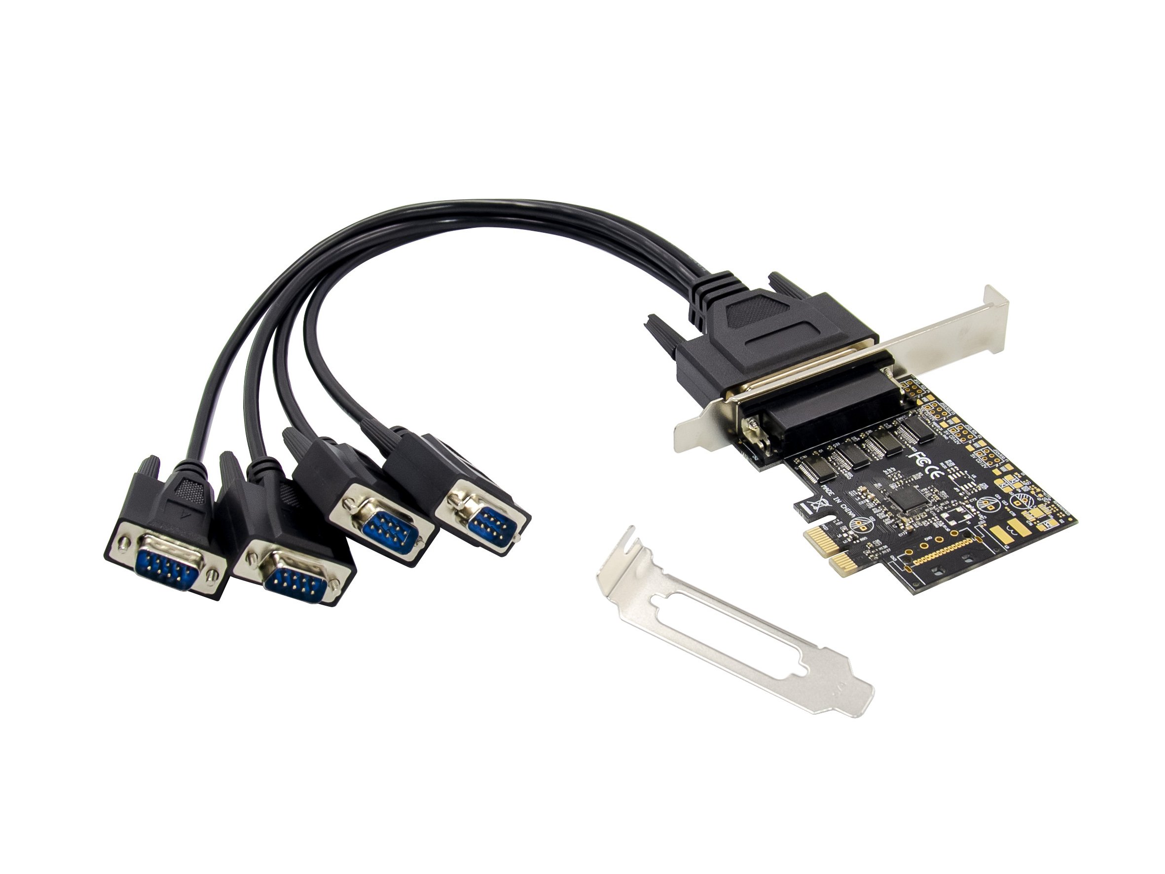 CONCEPTRONIC PCIe 4 Puertos Serie — Controladora Low Profile