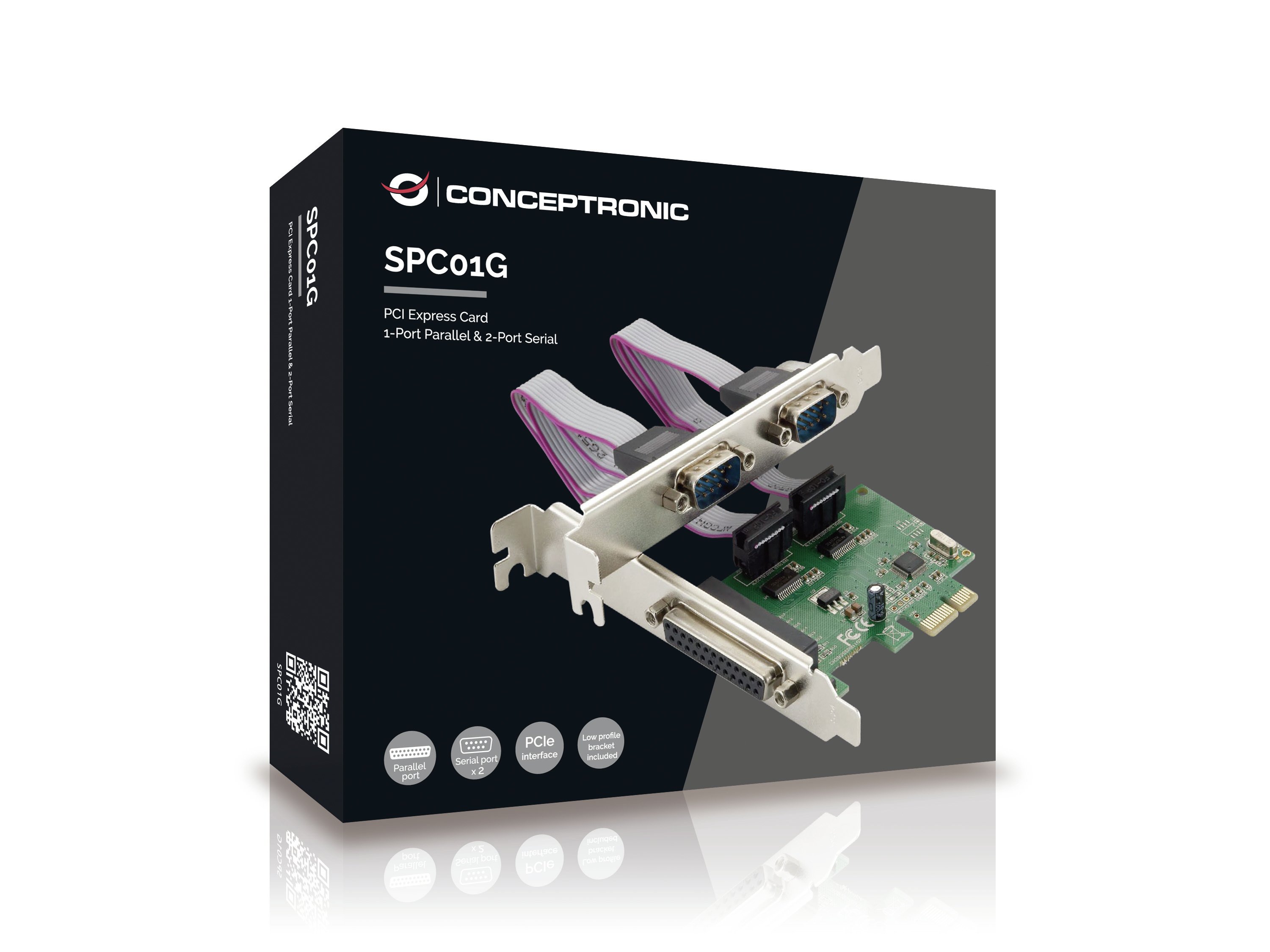 Conceptronic PCIe — Controladora 1 Puerto Paralelo + 2 Puertos Serie 3