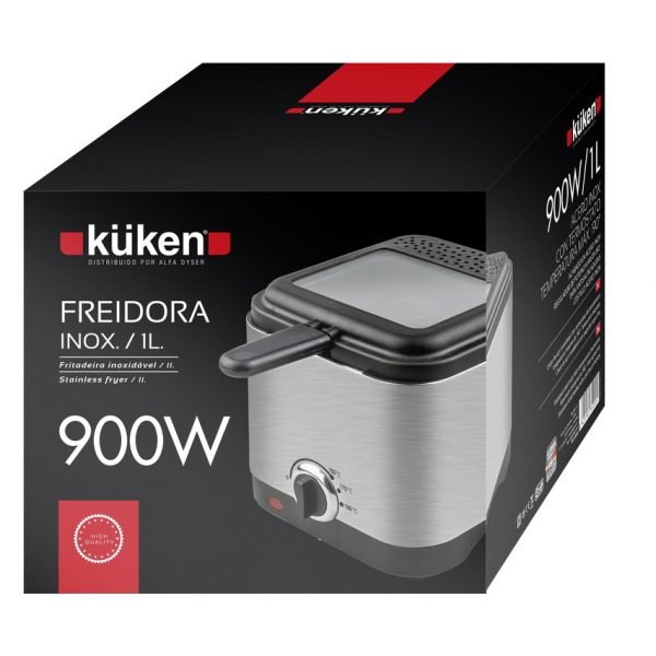 Freidora Capacidad 1.5L Acero INOX Cuerpo y TAPA con Ventana de Cristal 900W — vista detalle 1