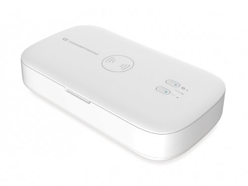 Conceptronic Ciro — Caja esterilizadora UV con cargador wireless 10W
