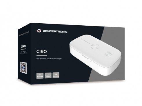 Conceptronic Ciro — Caja esterilizadora UV con cargador wireless 10W 3