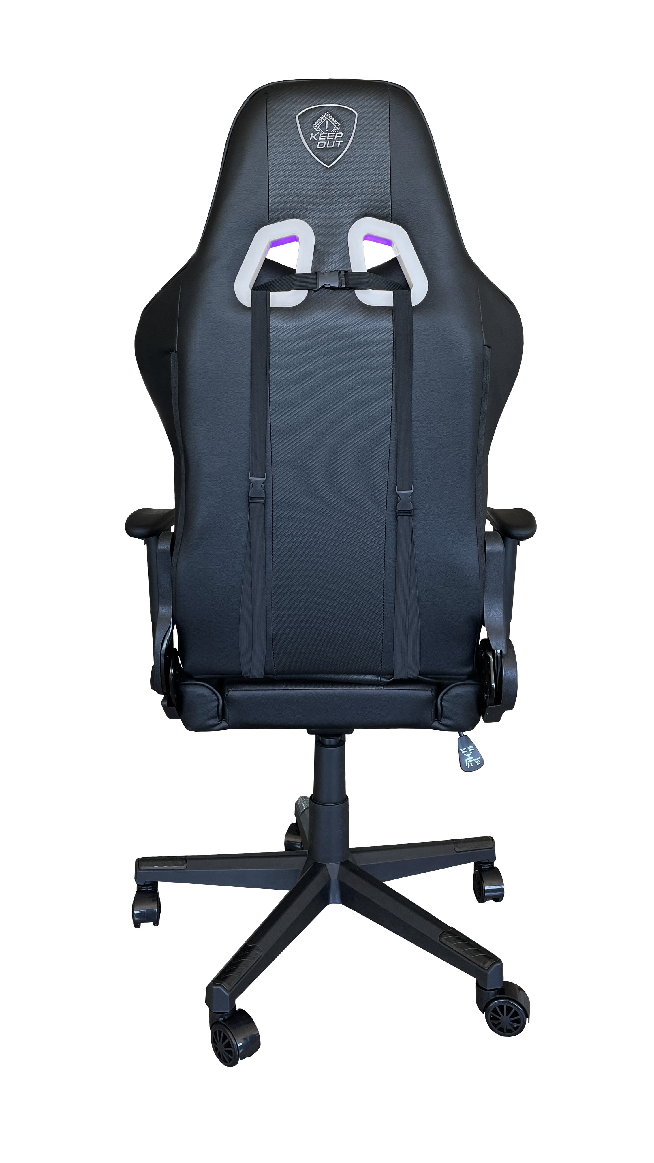 Silla Gamer Pro XSRGB-RACING Black Iluminación RGB con Mando a Distancia Reposabrazos 2D Cojin Lumbar y Cervical Oferta_moving 3