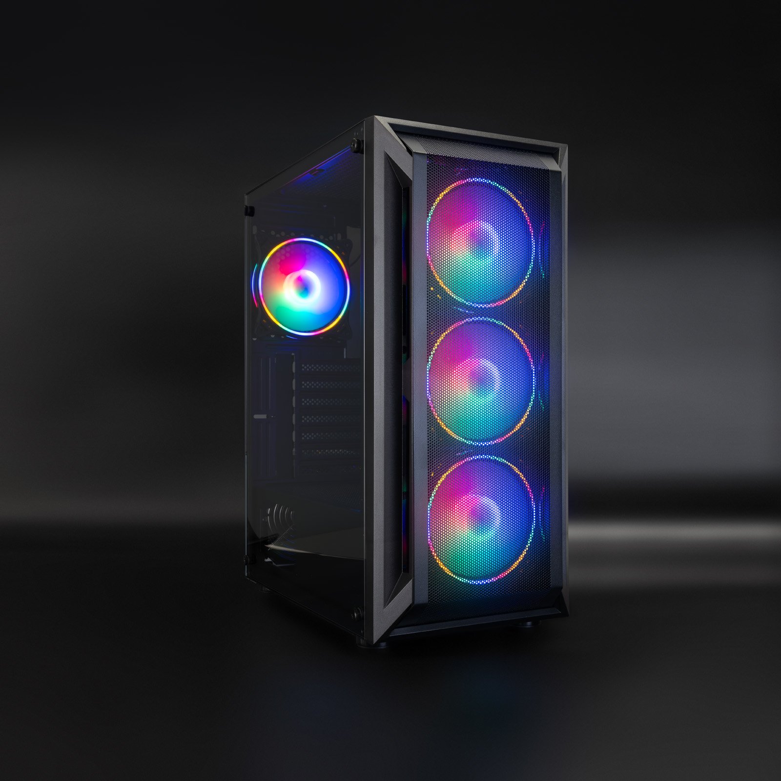 Caja ATX Semitorre Gaming TQGCC101-B "ragnärok" Negra ATX/Micro ATX/Mini ITX Ventana Lateral de Cristal Templado — vista detalle 1