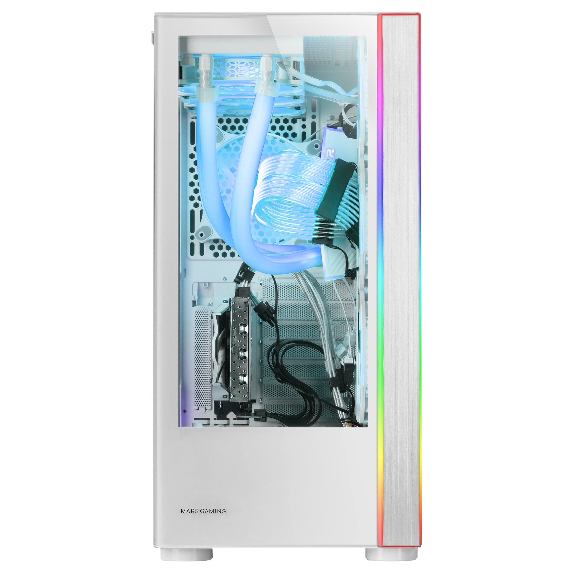 Caja E-ATX Torre Gaming MC-ULTRA White Doble Linea ARGB Frontal y Lateral de Cristal Templado sin Fuente de Alimentacion — vista detalle 1