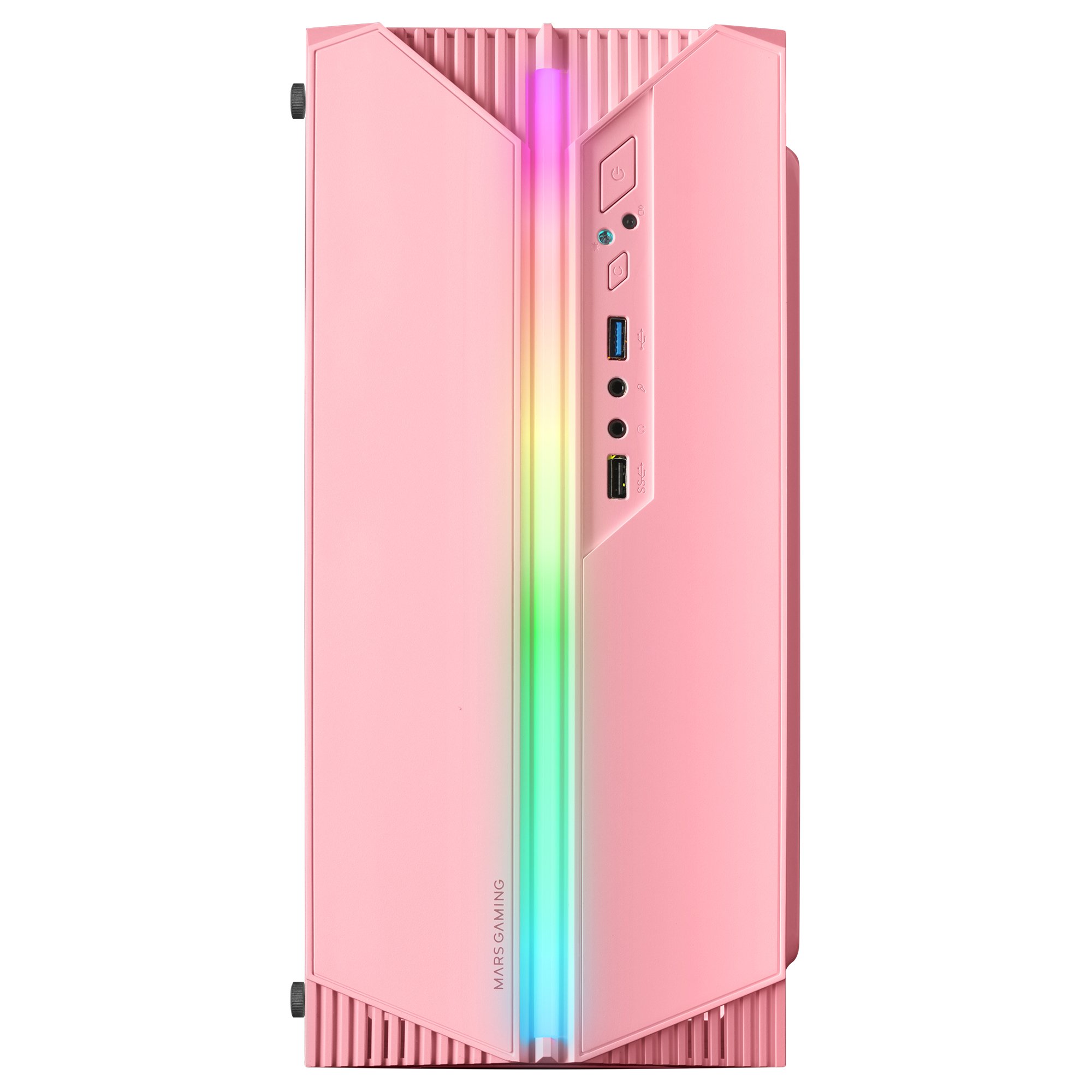Caja Microatx Gaming MC-S1 Rosa Frontal ARGB Ventilador Traser FRGB Ventana Lateral sin Fuente de Alimentacion — vista detalle 1