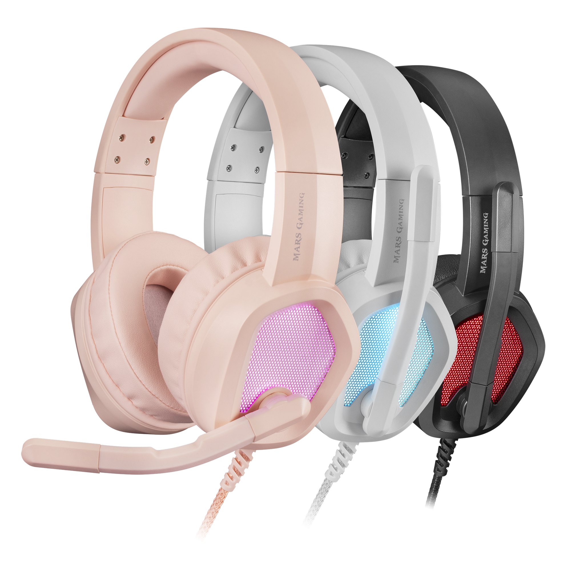 MARS GAMING MH320 — Headset RGB con micrófono cancelación de ruido — vista detalle 2