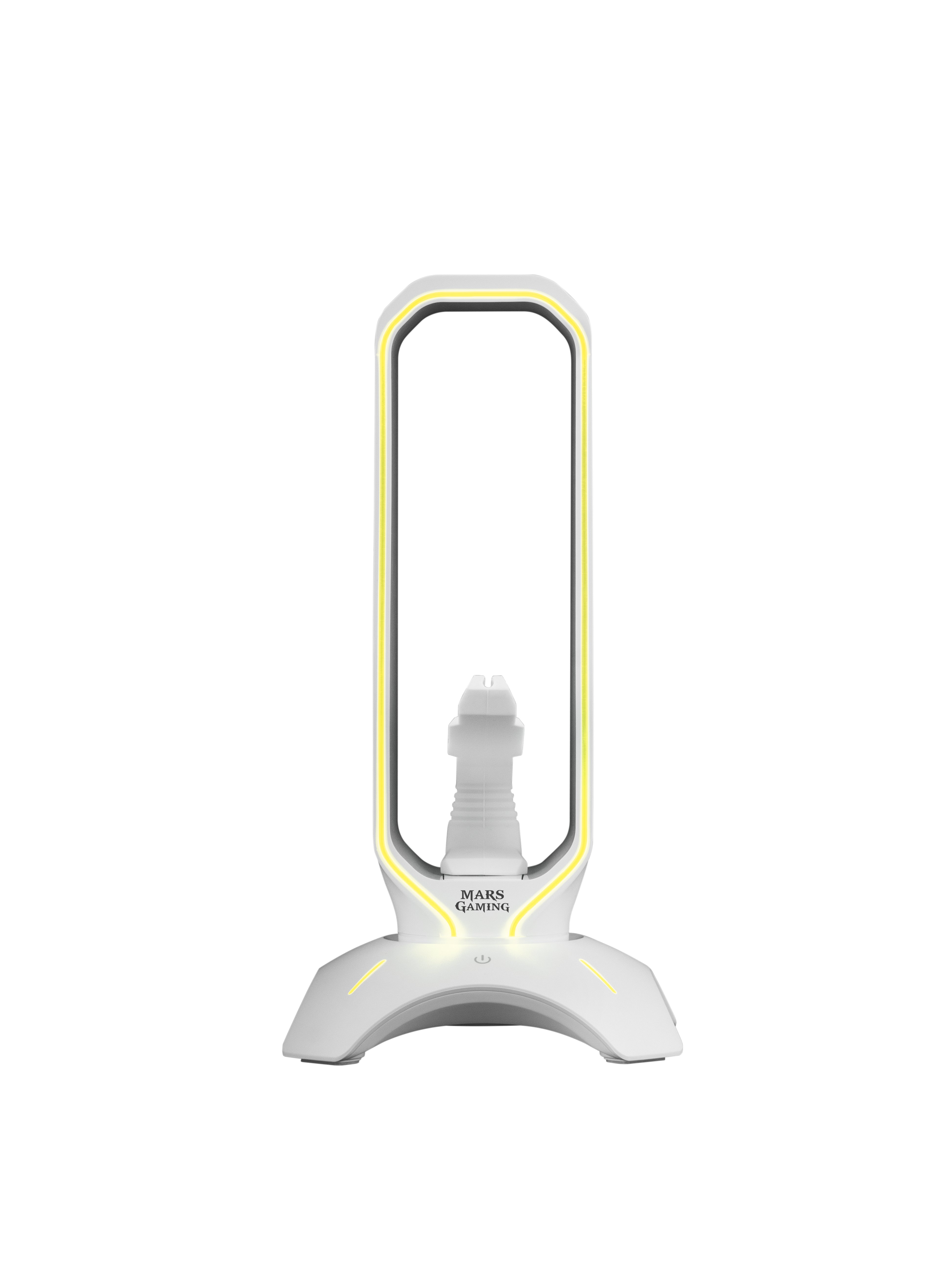 Soporte Mhhpro White para Auriculares con HUB USB 3.0 2P y Bungee PRA Mouse con Iluminacion RGB 4