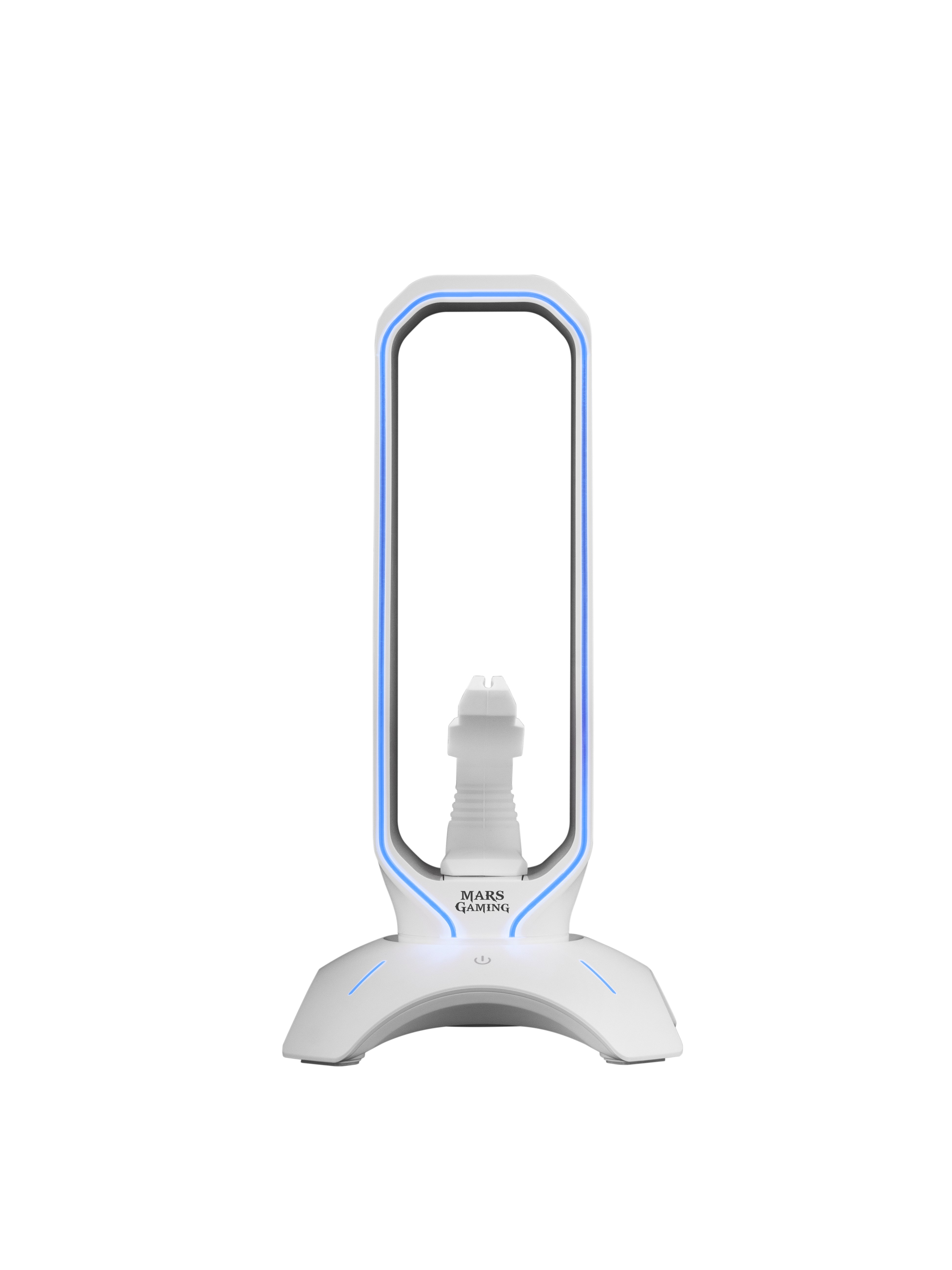 Soporte Mhhpro White para Auriculares con HUB USB 3.0 2P y Bungee PRA Mouse con Iluminacion RGB 5