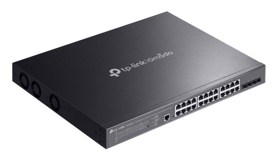Switch Semigestionable Jetstream TP-LINK SG3428XMPP L2+28P 8xPoE++ Gb 90W 16xPoE+ Gb 30W 4xSFP+ 10G Carcasa Metalica RACK — vista detalle 2