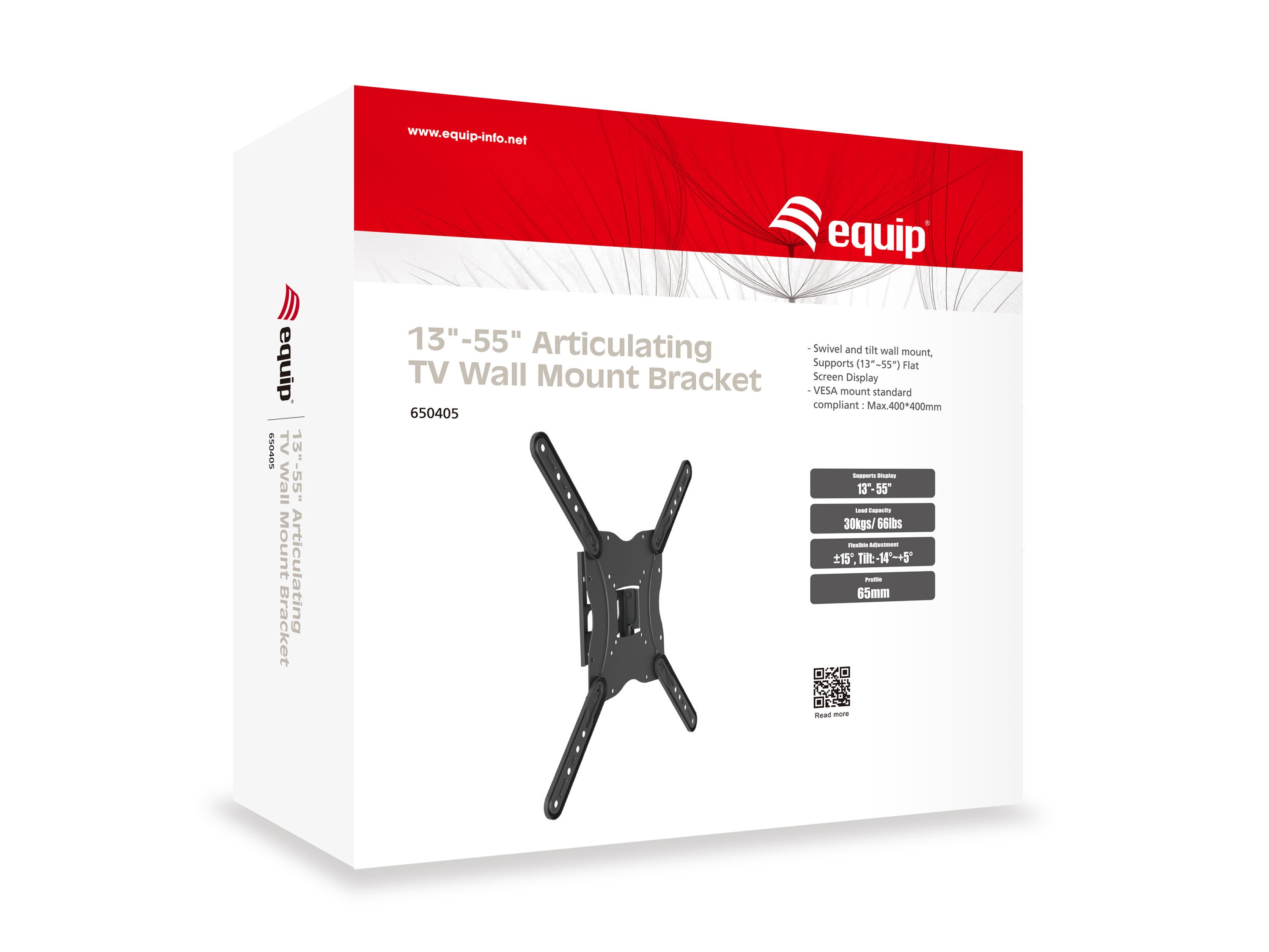 EQUIP 650405 — Soporte orientable para pantallas 13"-55" con inclinación ajustable 2