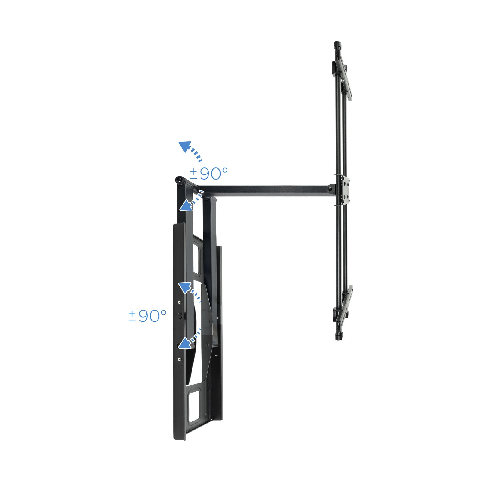 Soporte de Pared Orientable LP4380XL-B para Pantalla 43"- 80" Max 50KG Doble Brazo Giratorio GRAN Angular VESA 200x200 hasta 800x400 — vista detalle 2