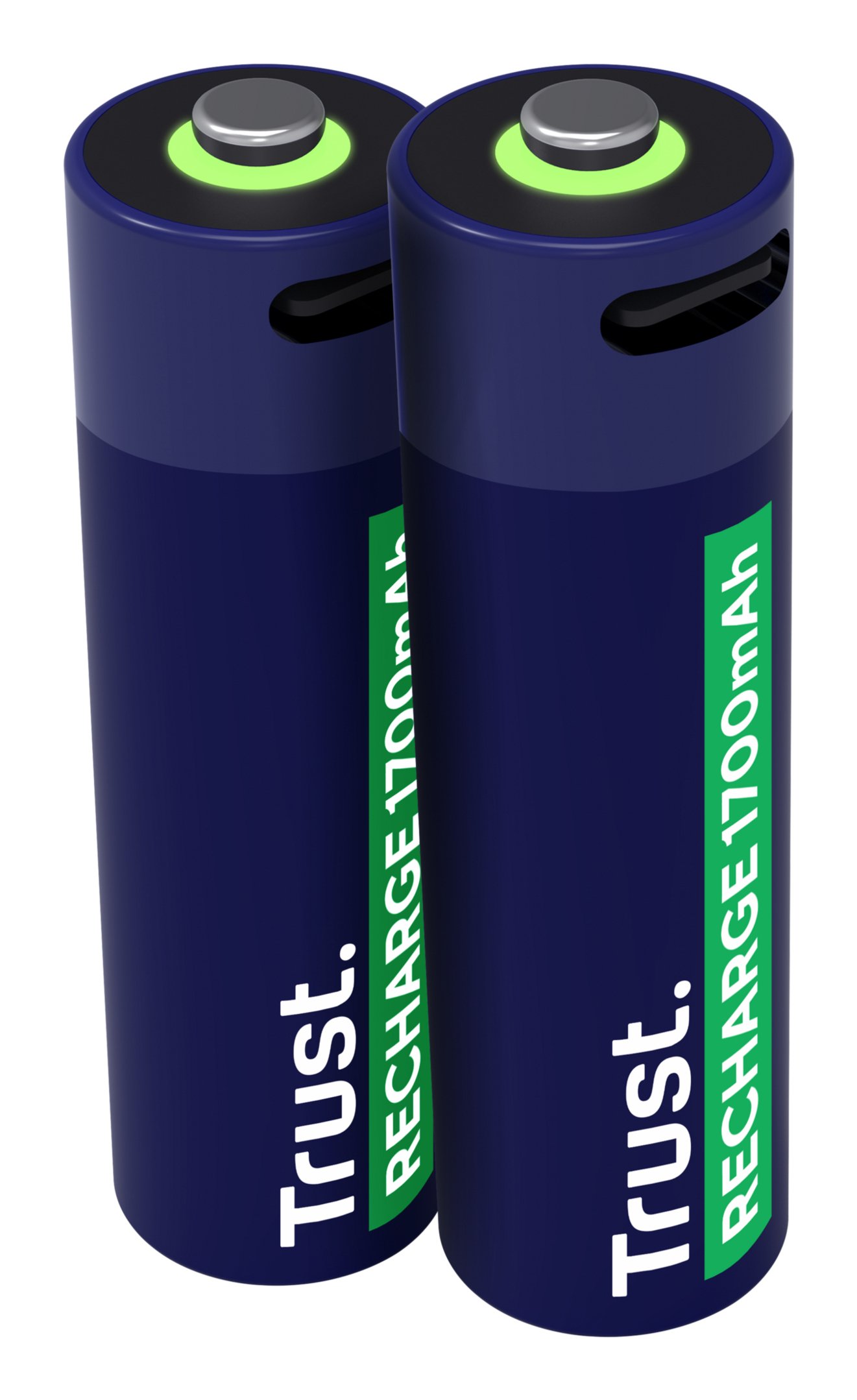 TRUST 25584 — Pilas AA recargables USB-C 1700 mAh, pack 2 unidades