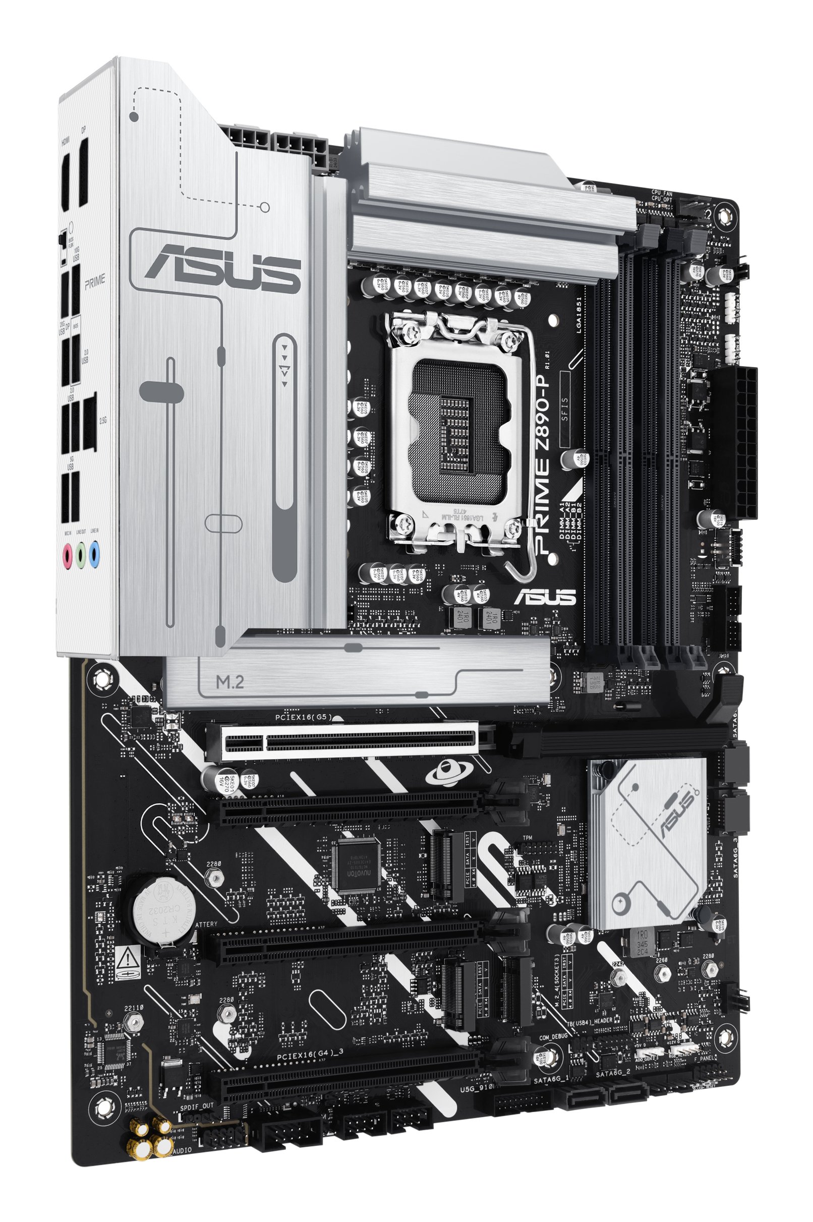 PB Prime Z890-P Skt LGA1851 4xDDR5 8600MHz 1xDP 1xHDMI 4xM.2 1xTHUNDERBOLT 1xUSB-CLAN 2.5 — vista detalle 1