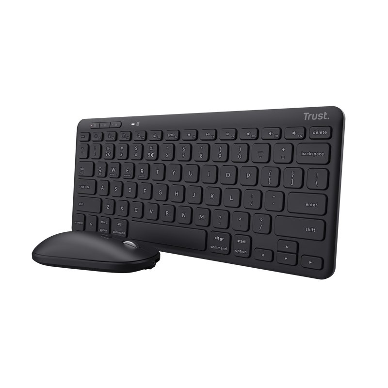 Trust Lyra — Teclado y mouse inalámbrico recargable multidispositivo