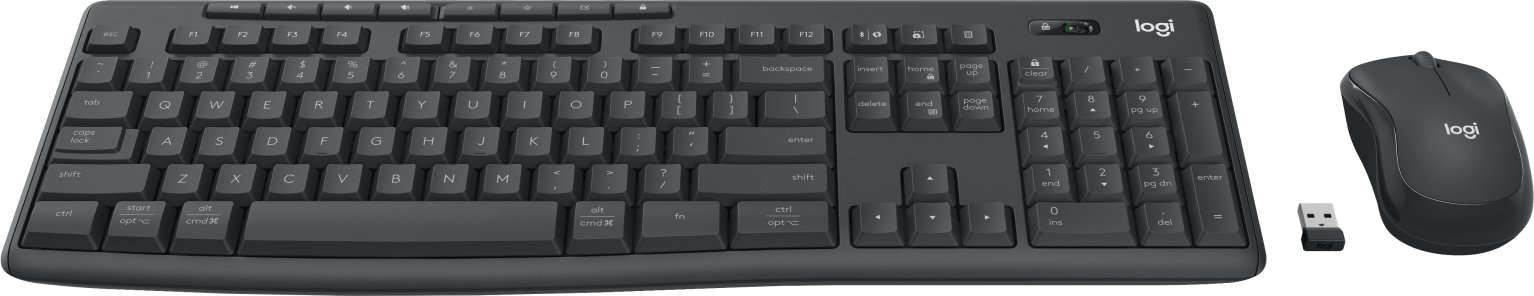 Logitech MK370 — Teclado inalámbrico grafito para negocios — vista detalle 1