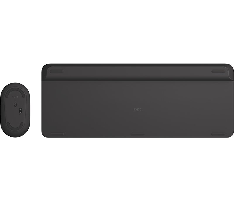 Logitech MK470 — Teclado y mouse inalámbrico slim negro — vista detalle 2