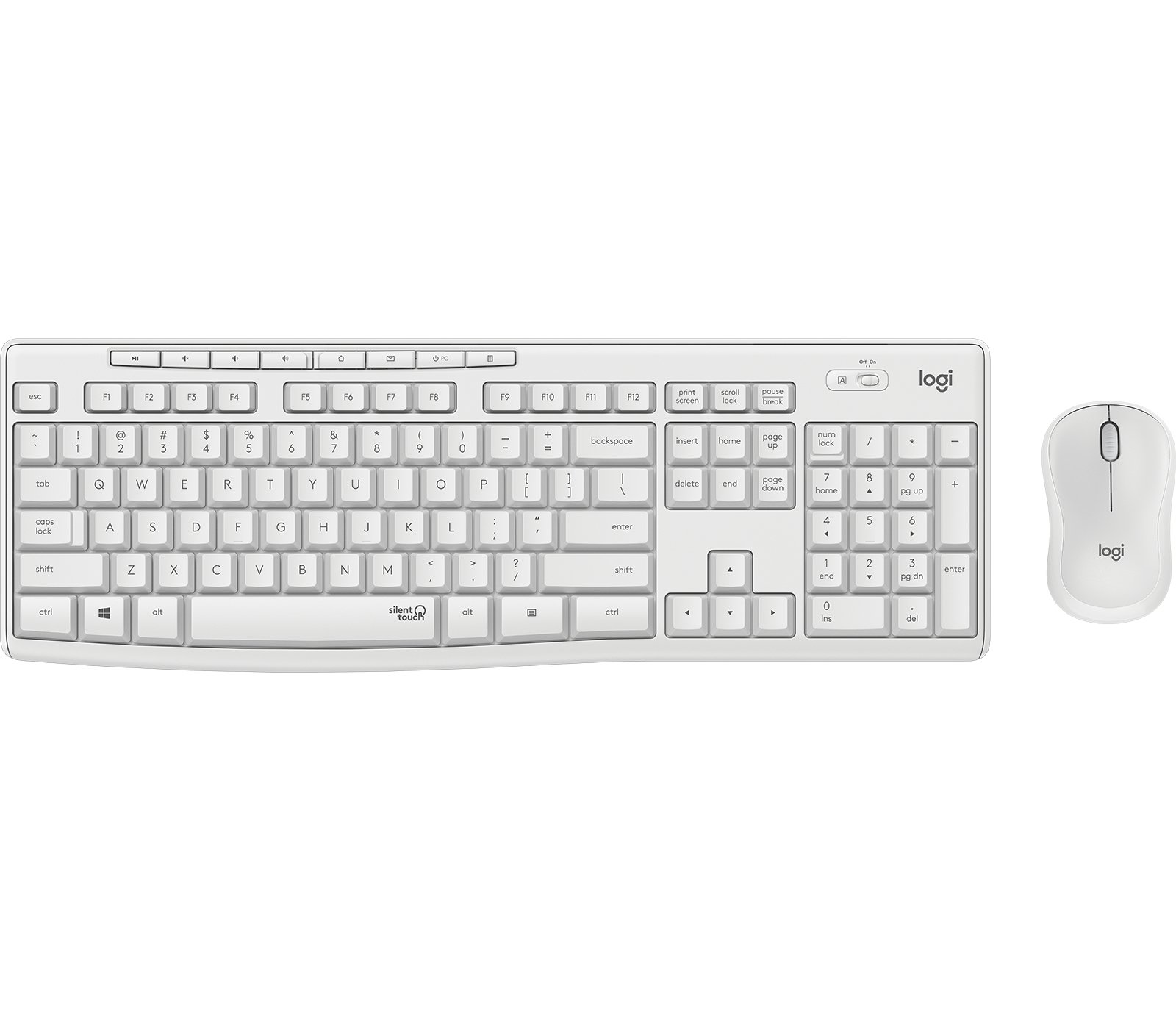 Logitech MK295 — Combo teclado y mouse inalámbrico silencioso blanco