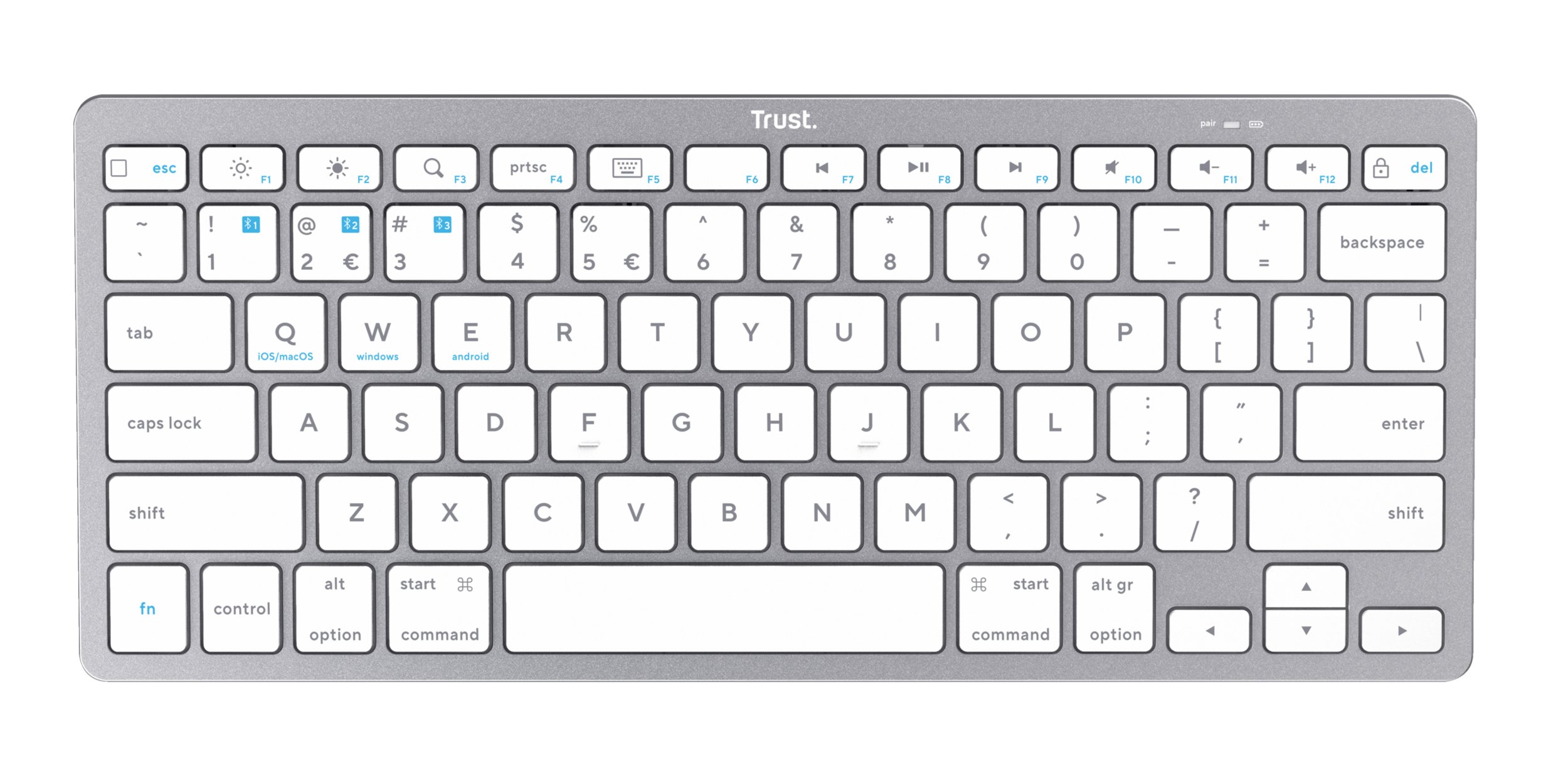 TRUST Basics Bluetooth — Teclado ultrafino inalámbrico multidevice — vista detalle 2