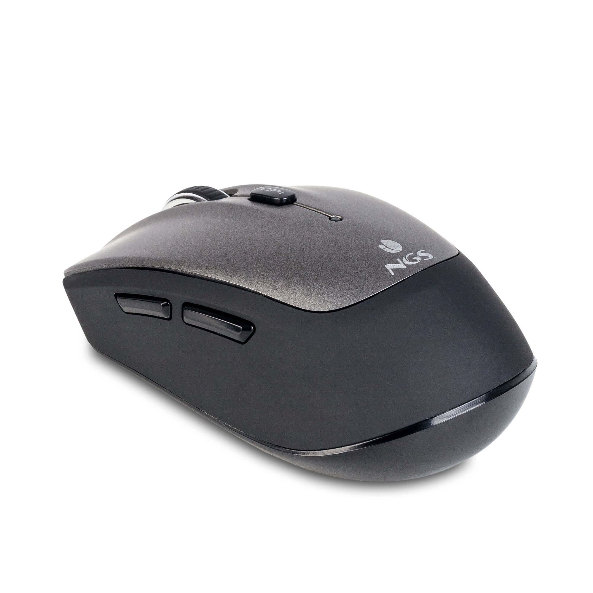 Mouse Wireless y Bluetooth Frizz 1000/1600 DPI con 5 Botones Color PLATA/NEGRO — vista detalle 1