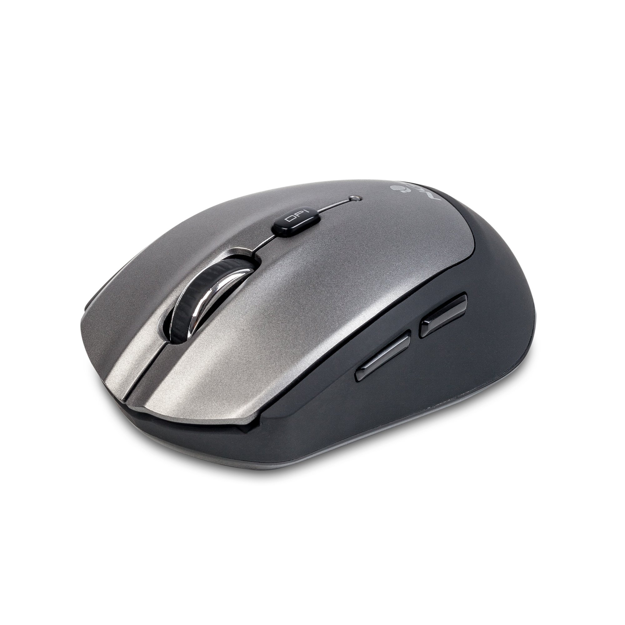 Mouse Wireless y Bluetooth Frizz 1000/1600 DPI con 5 Botones Color PLATA/NEGRO — vista detalle 2