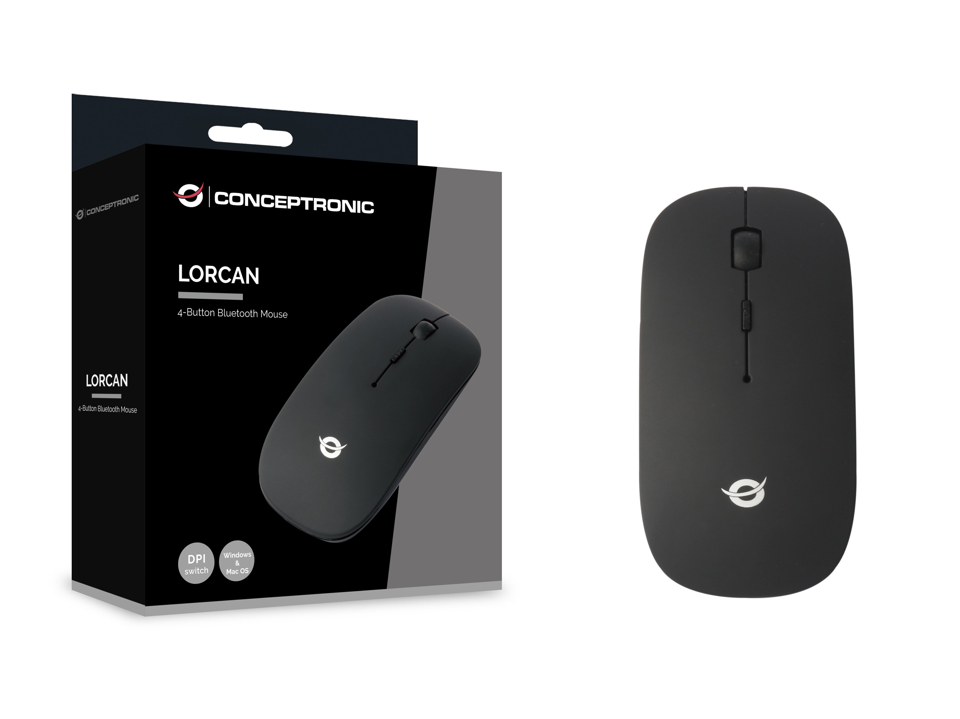 CONCEPTRONIC LORCAN01 — Ratón Bluetooth 4 botones 1600 DPI 4