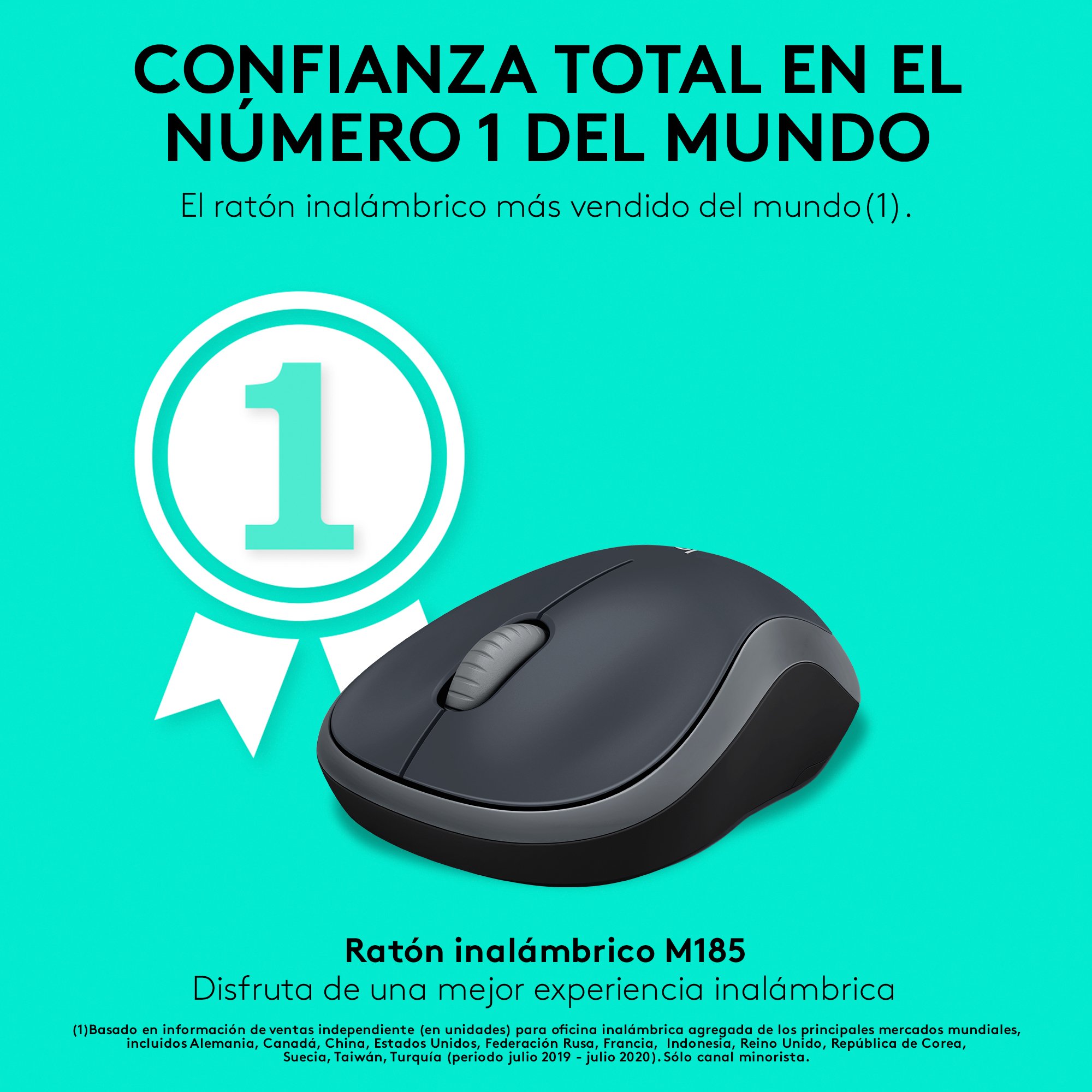Mouse Wireless M185 GREY P/N:910-002235 3