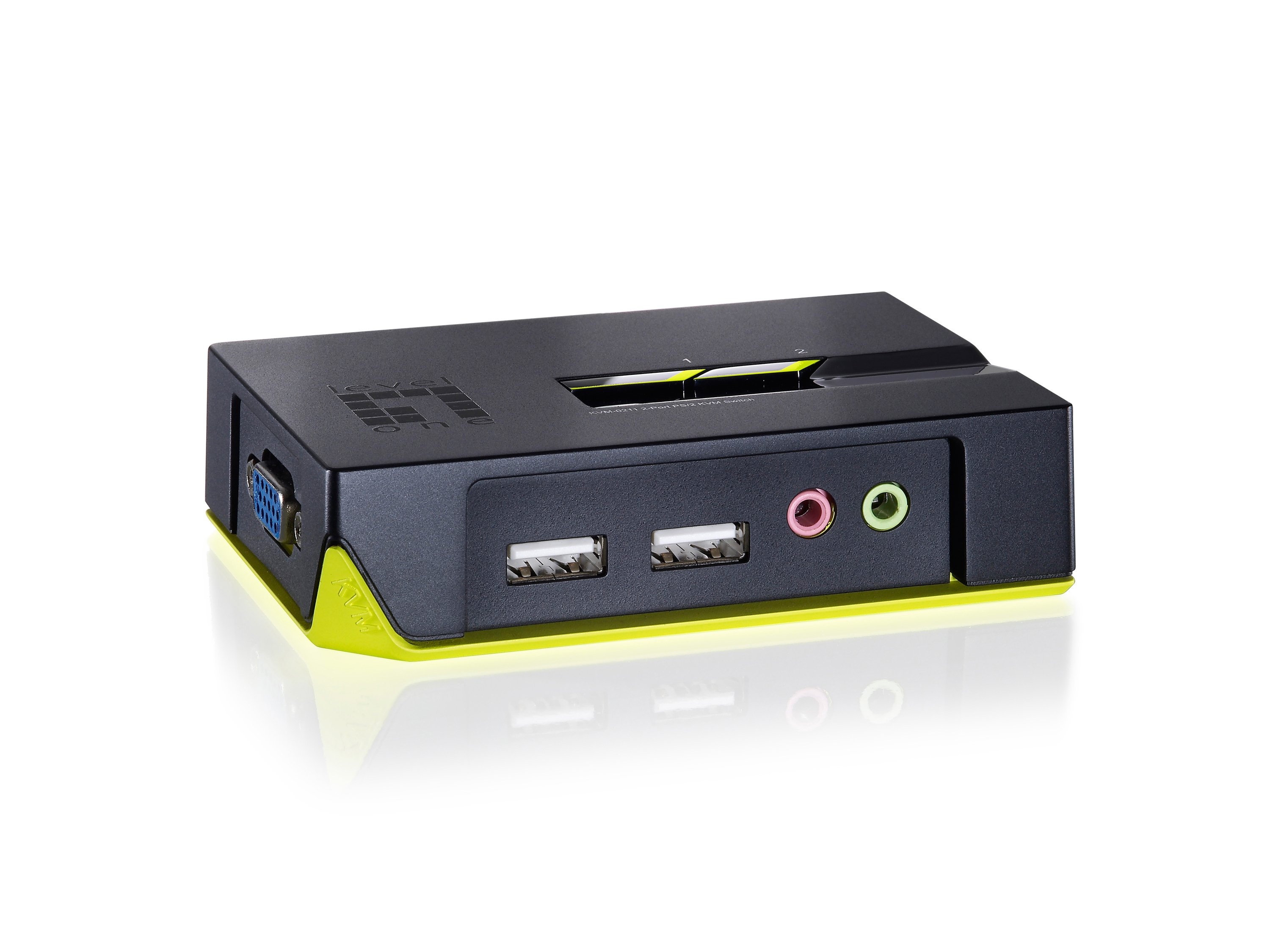 LEVEL ONE V/T/M — Conmutador KVM 1a2 CPUs con audio