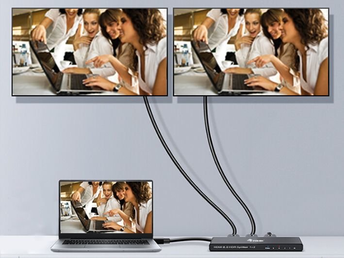 Splitter HDMI 2.0 Ultraslim 2 Puertos 4