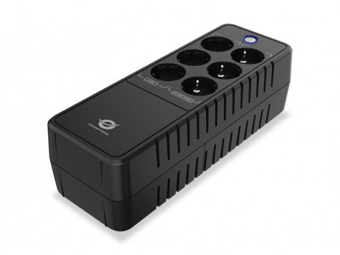 SAI 600VA 360W Oficina 6 Tomas Enchufe Proteccion Puerto...