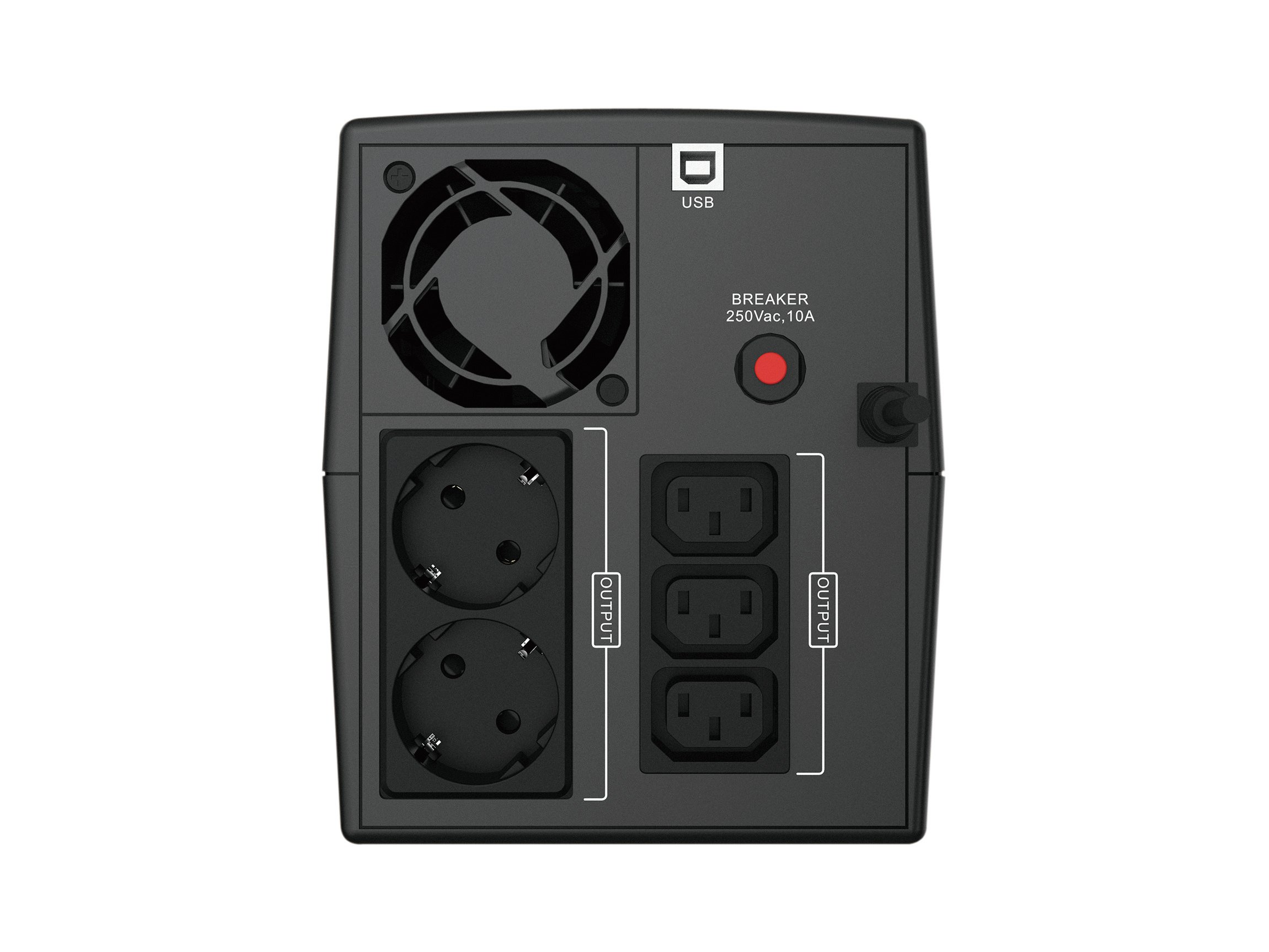 CONCEPTRONIC ZEUS 04EM — SAI 2200VA con protección LAN y 5 puertos 4