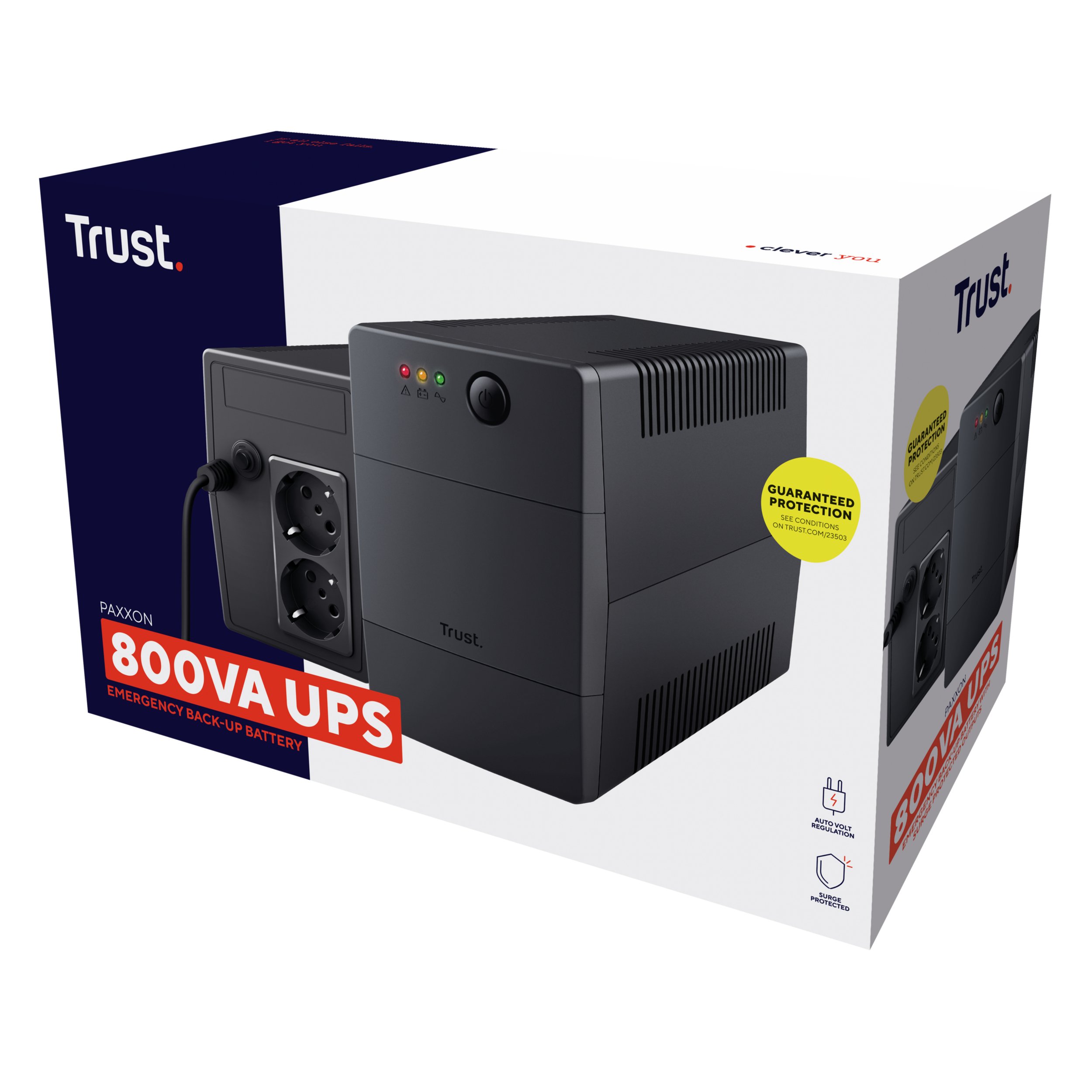 SAI Paxxon 800VA Offline 2 X Schuko 23503 5