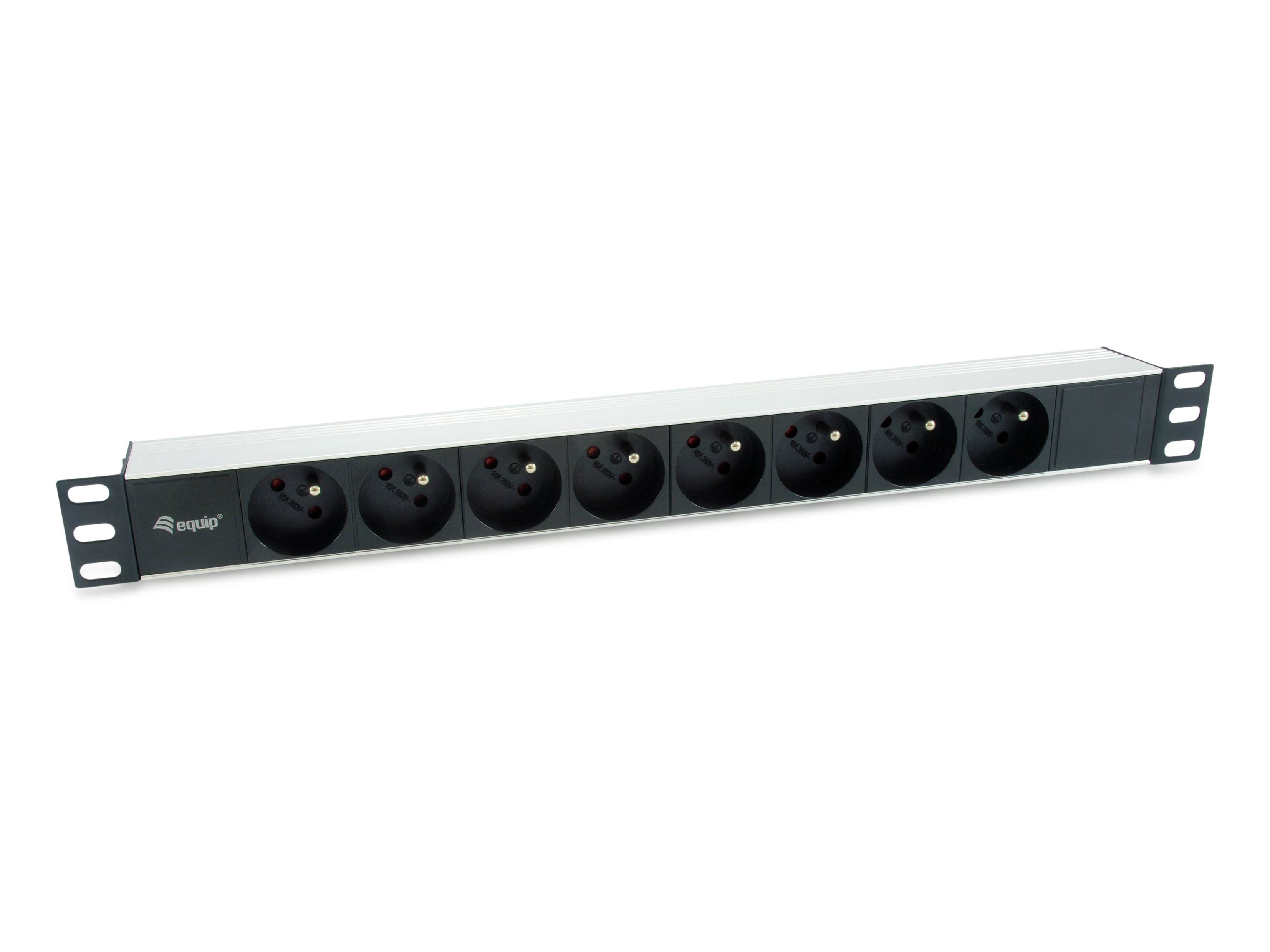 EQUIP Regleta 19" 1U — 8 tomas Schuko con cable 1.8m