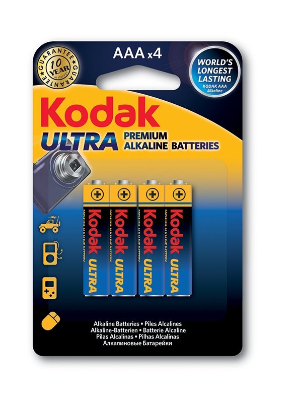 Kodak Ultra Premium AAA — Pilas alcalinas 1.5V pack x4