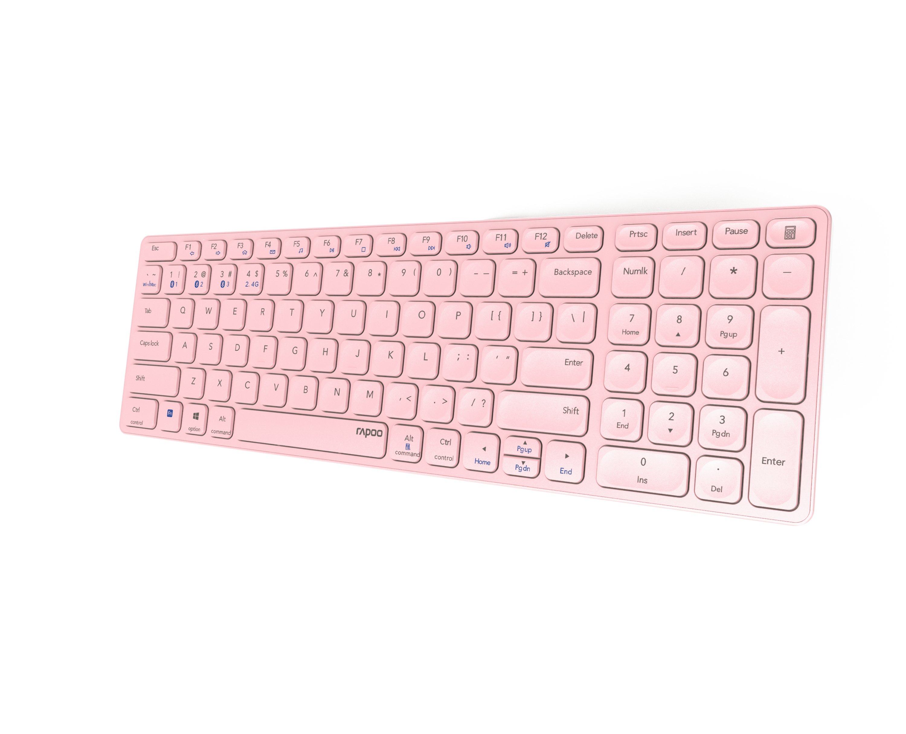 Rapoo E9700M — Teclado inalámbrico ultrafino, Bluetooth y 2.4GHz 4