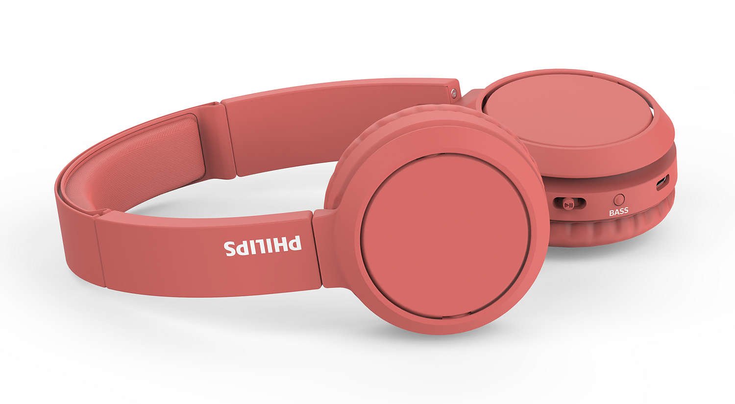 Headset Bluetooth TAH4205RD/00 BT 5.0 Microfono Integrado Color Rojo Plegables — vista detalle 2