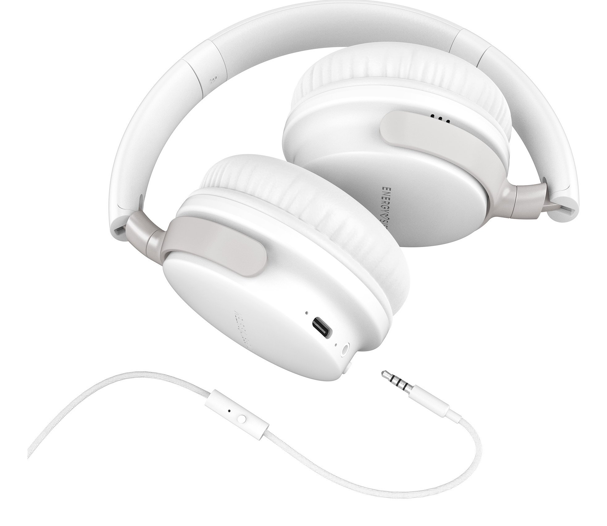Headset Bluetooth Energy System Style 3 Plegables BT 5.1 DEEP BASS Bateria 25h Microfono Color Blanco — vista detalle 2