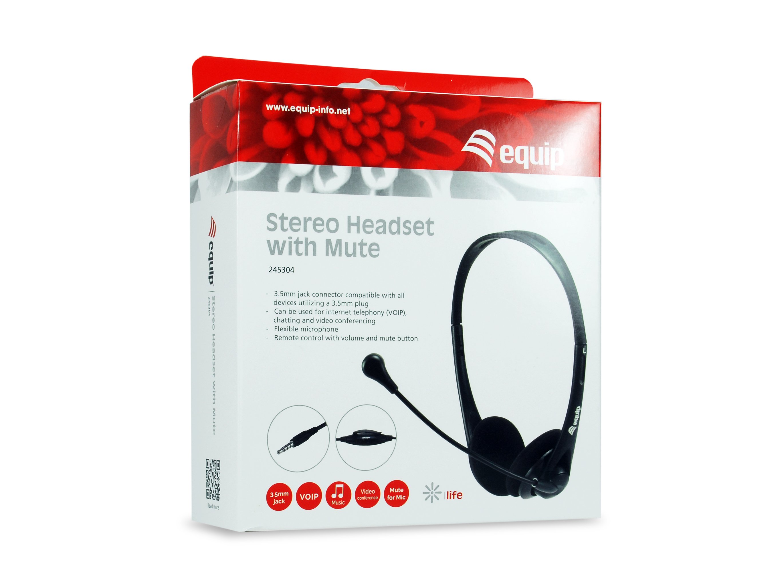 EQUIP Life — Headset con micrófono flexible y control de volumen 4
