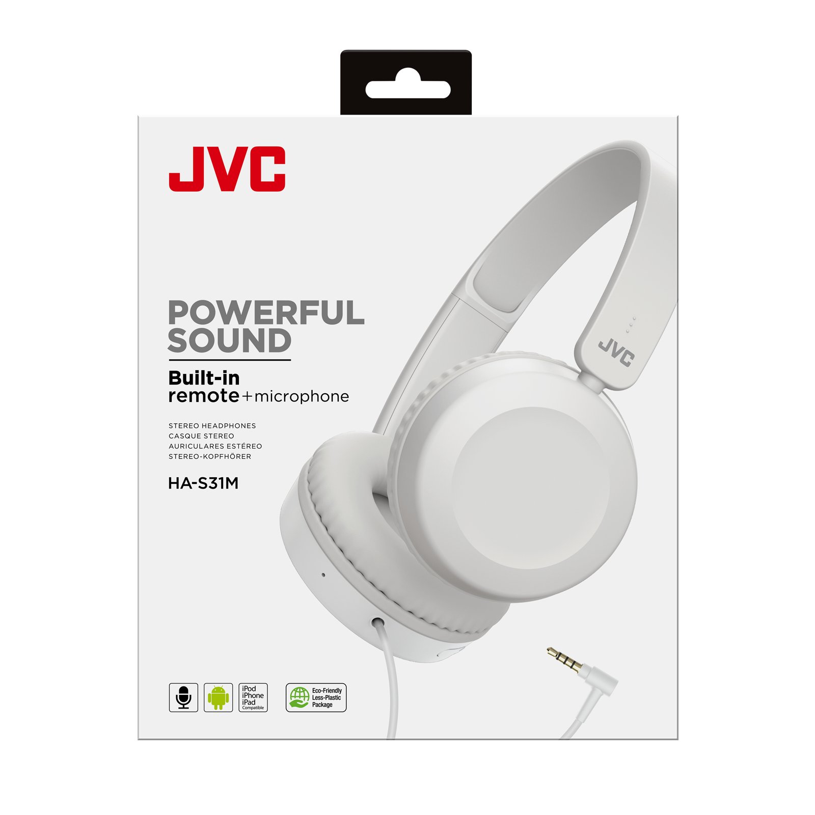 Headset HA-S31M-A-E con Cable JACK 3.5mm Microfono Integrado Color Blanco 5