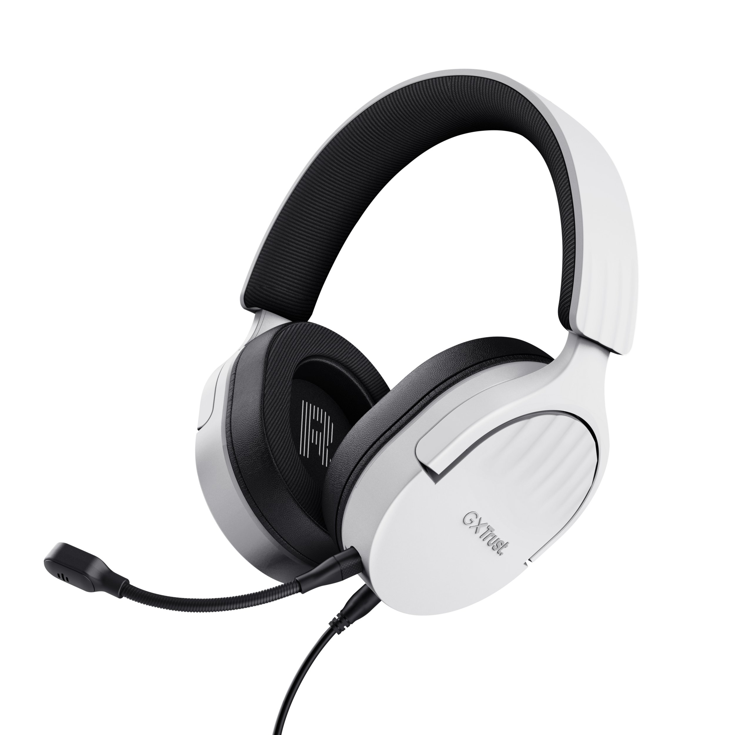 Trust Gaming GXT 489 Blanco — Headset con micrófono desmontable y cable trenzado — vista detalle 1