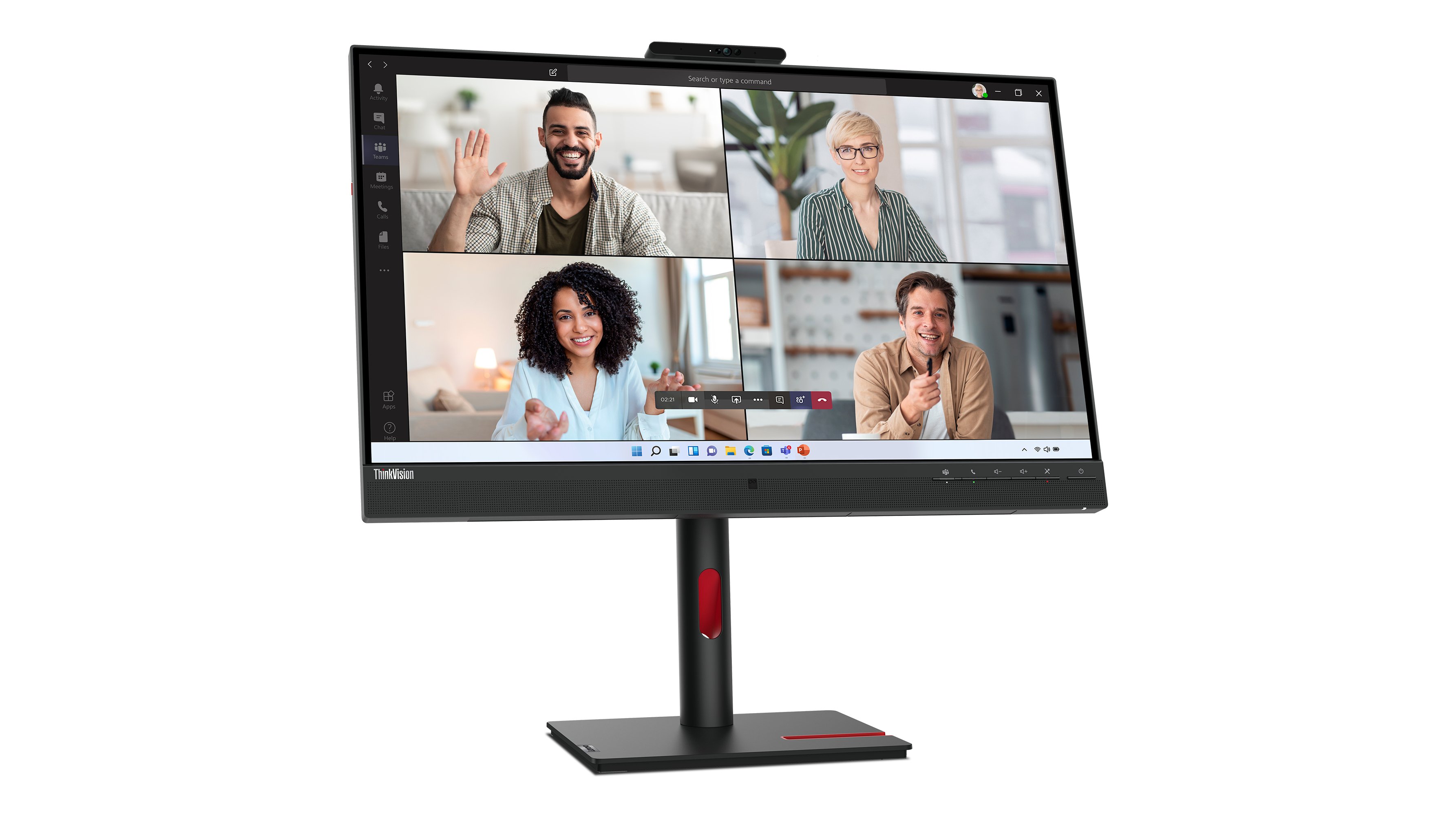 Monitor 27" USB-C DP HDMI Thinkvision T27hv-30 2560x1440 4ms 75Hz — vista detalle 2