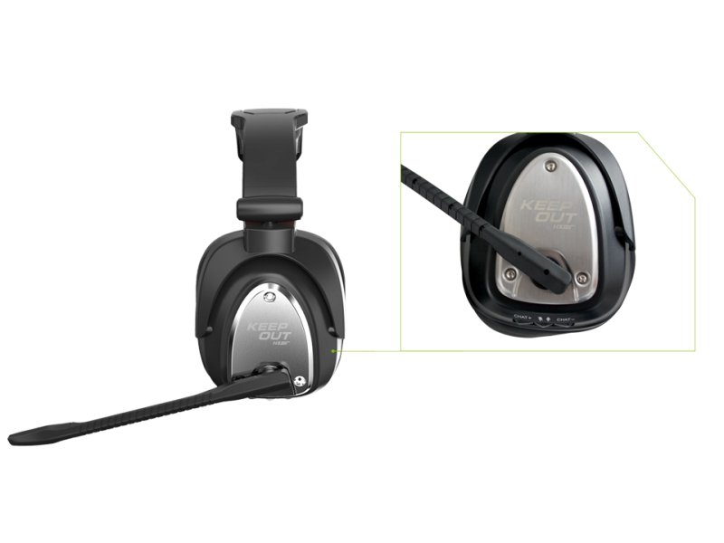 Headset Inalambrico Gaming 7.1 Hxair Wireless 2.4Ghz para PC/ PS4 / PS3 / XBOX.... Transmisor USB Entrada Optica 10h de USO — vista detalle 2