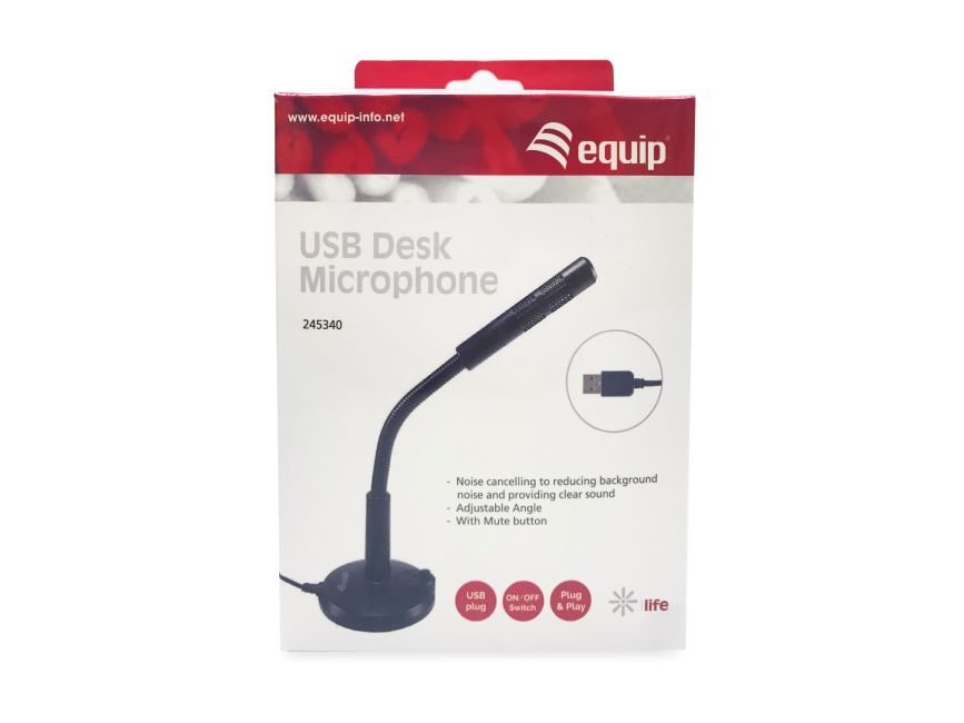 EQUIP Life — Micrófono USB sobremesa omnidireccional con brazo flexible — vista detalle 2