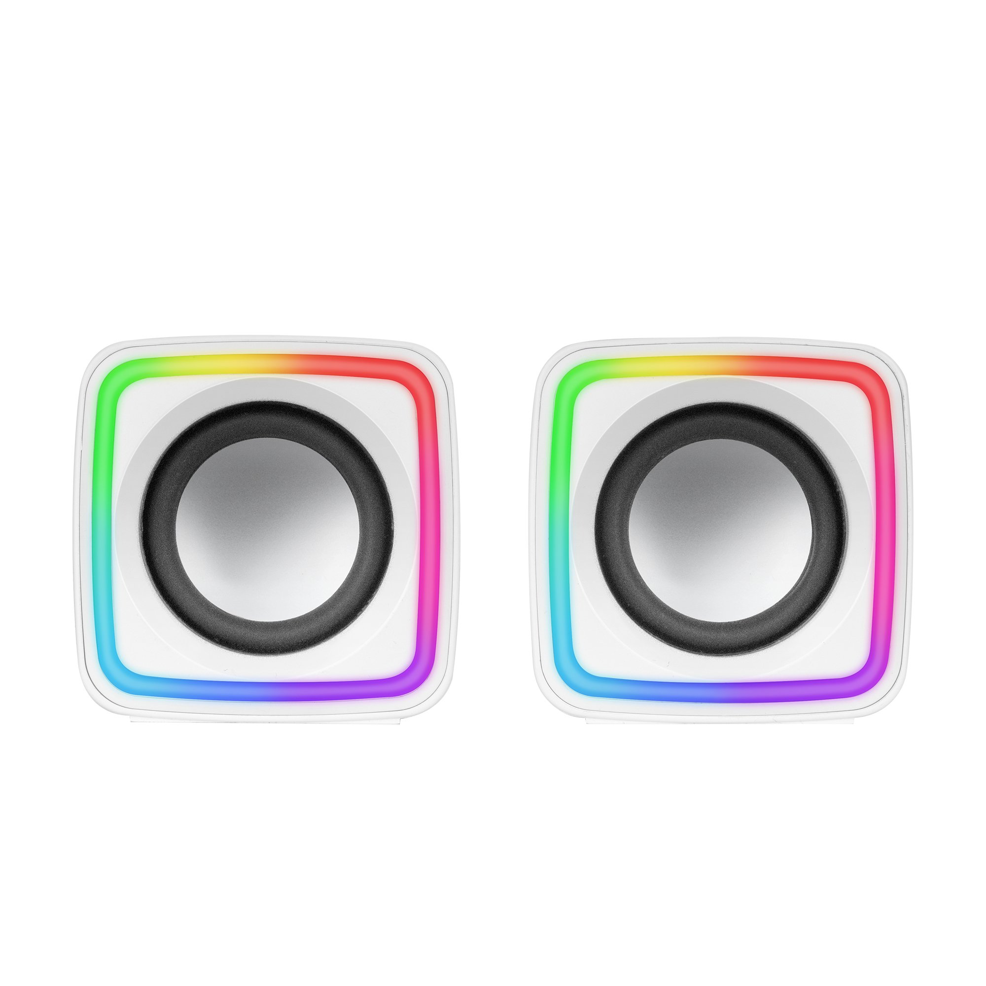 MARS GAMING MSCUBE WHITE — Altavoces 2.0 8W con sonido espacial DSP 2