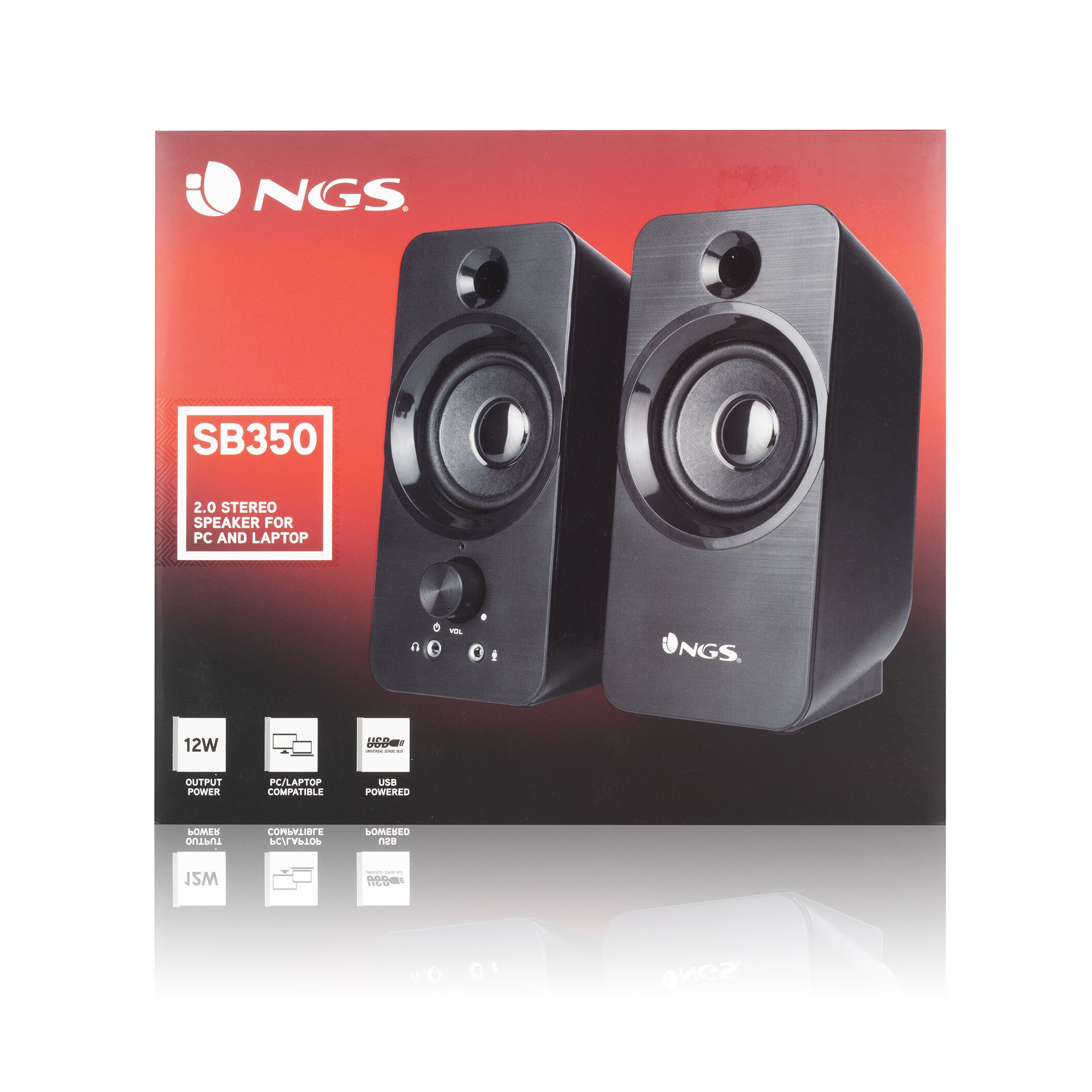 Altavoces 2.0 SB350 12W (2X6W) Entraga Micro — vista detalle 2