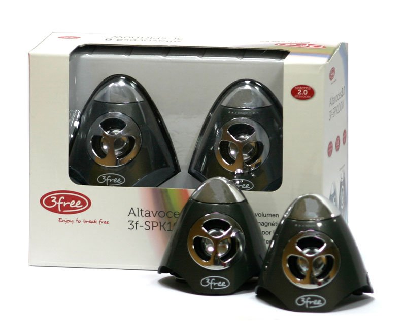 3FREE SPK100W — Altavoces 2.0 estéreo 4W, alimentación USB