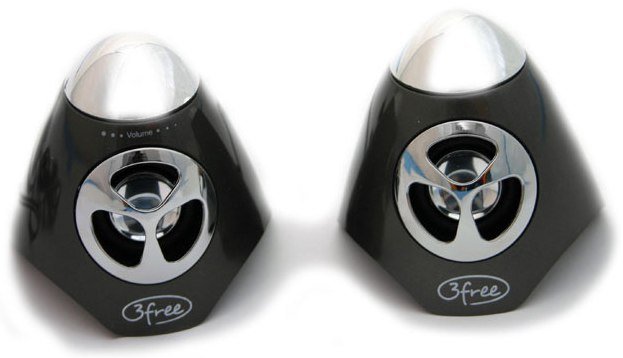 3FREE SPK100W — Altavoces 2.0 estéreo 4W, alimentación USB 2