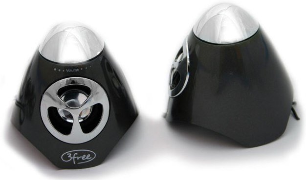 3FREE SPK100W — Altavoces 2.0 estéreo 4W, alimentación USB 4