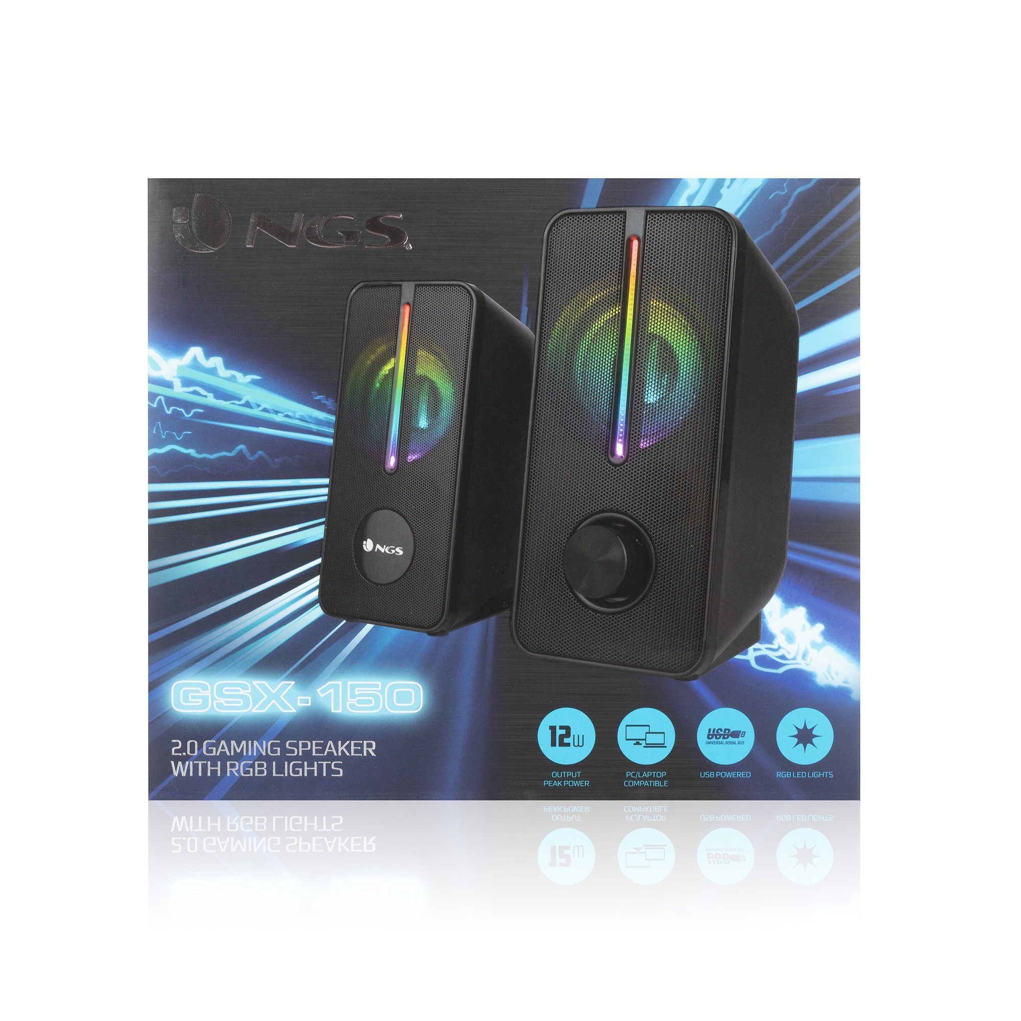 NGS 2.0 Gaming — Altavoces con LED RGB y 12W de potencia — vista detalle 2