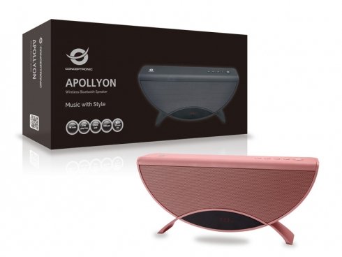 Altavoz Bluetooth Portable Apollyon Color Rojo Reproduce MP3 desde USB/MICROSD Radio FM Manos Libres 10W — vista detalle 1